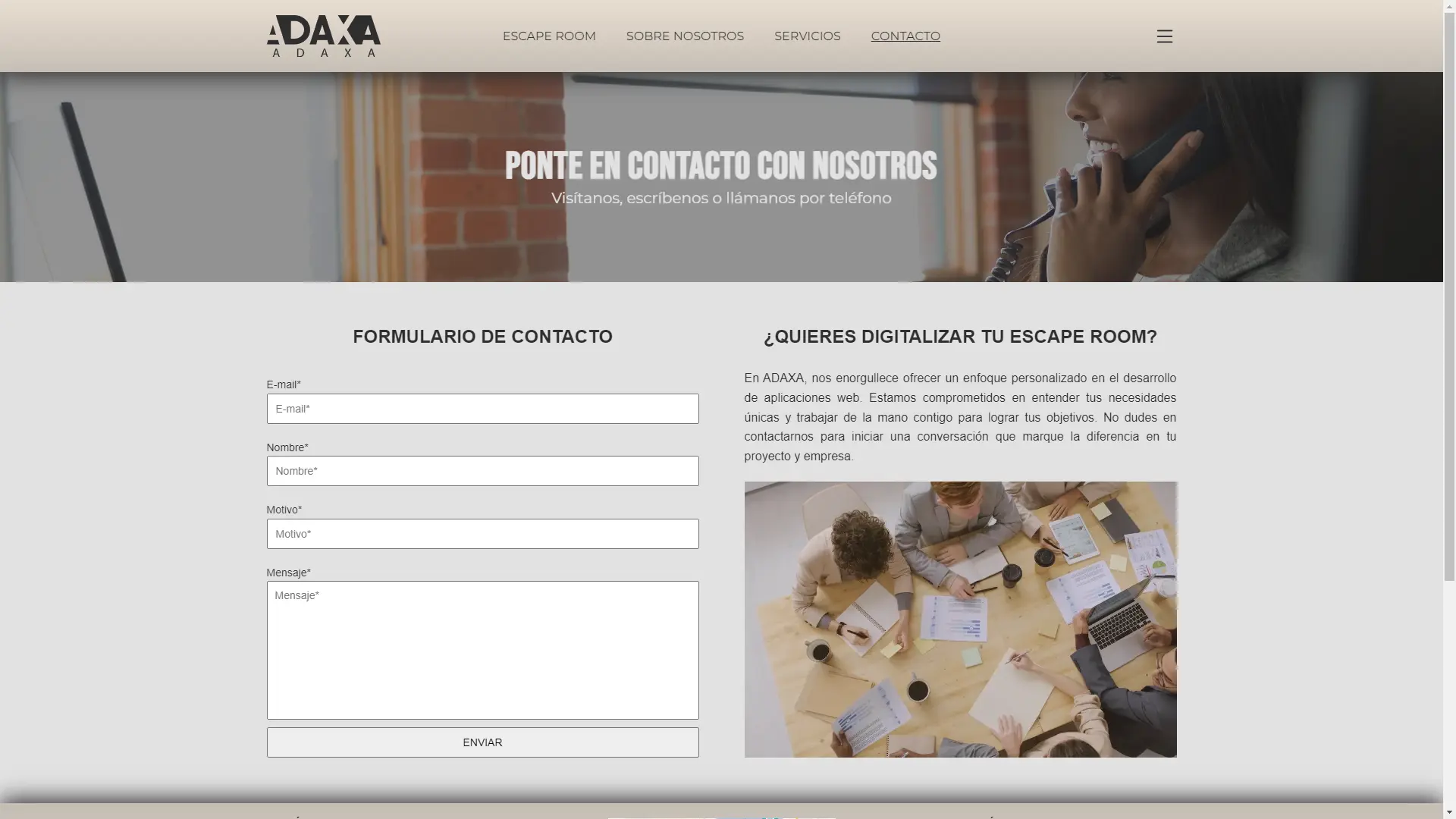 Contacto de Adaxa